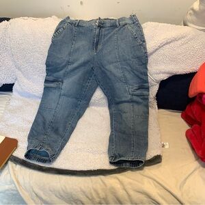 Casual Blue Denim Joggers